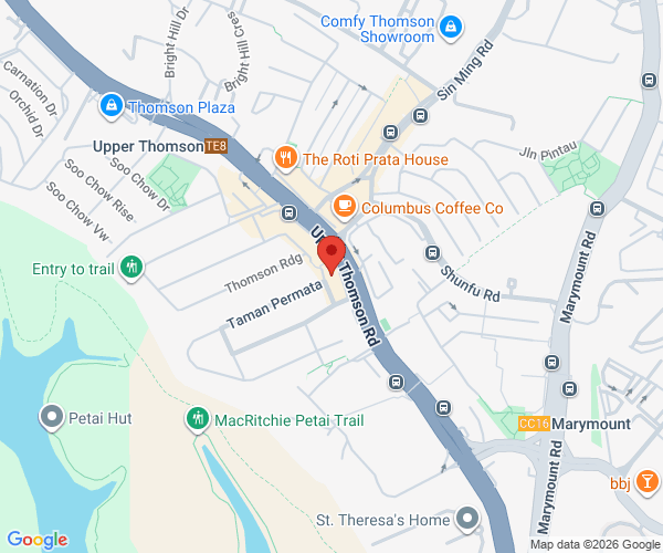 Map of Healing Touch (Marymount Upper Thomson)