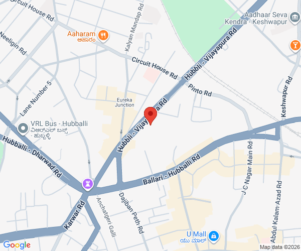 Map of Dr. Sandeep Donagaon | Endocrinologist in Hubbali, Dharwad