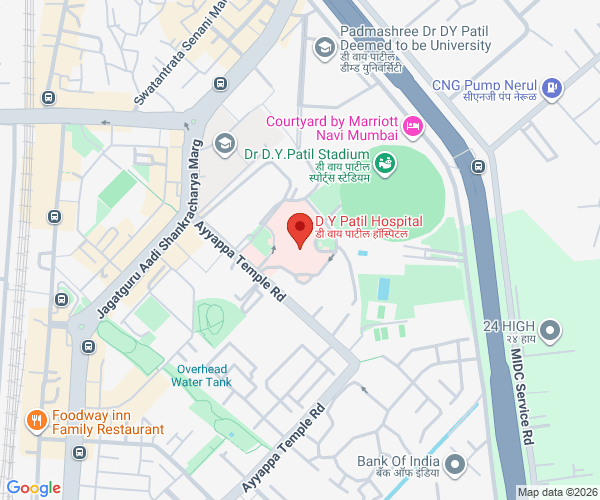Map of D.Y. Patil Fertility and IVF Centre.