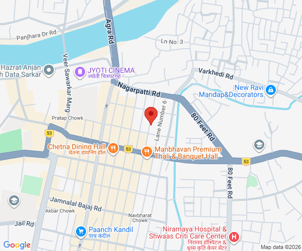 Map of Dr. Sisodiya’s Aesthetics & Cosmetology Clinic - Dental, Skin & Hair Care in Dhule