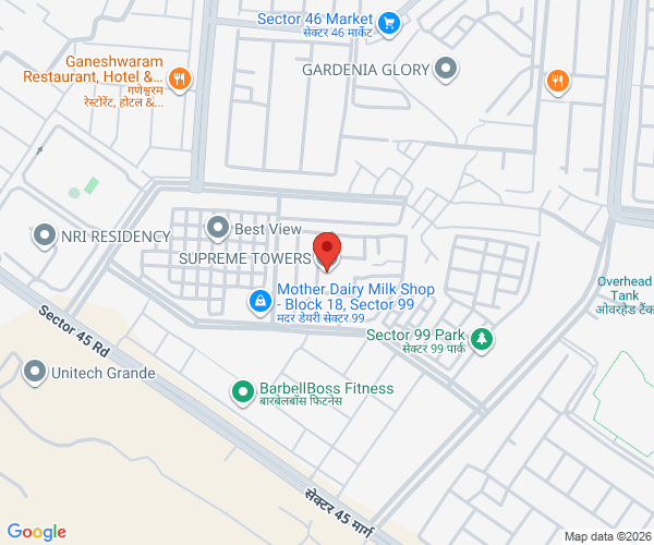Map of Medanta: Dr. Manu Madan, DM
