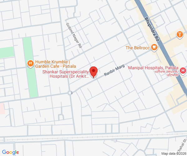 Map of Shankar Superspeciality Hospitals (Dr Ankit Singla & Dr. Biindu Goyal Singla)